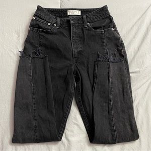 ABERCROMBIE & FITCH - two toned high waisted mom jeans